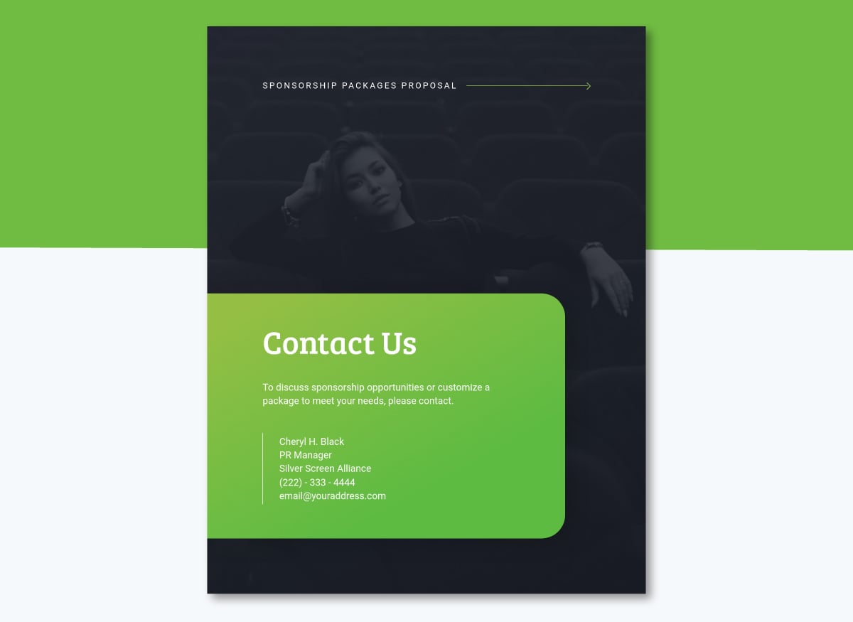 Real-Life Sponsorship Package - Proposal template