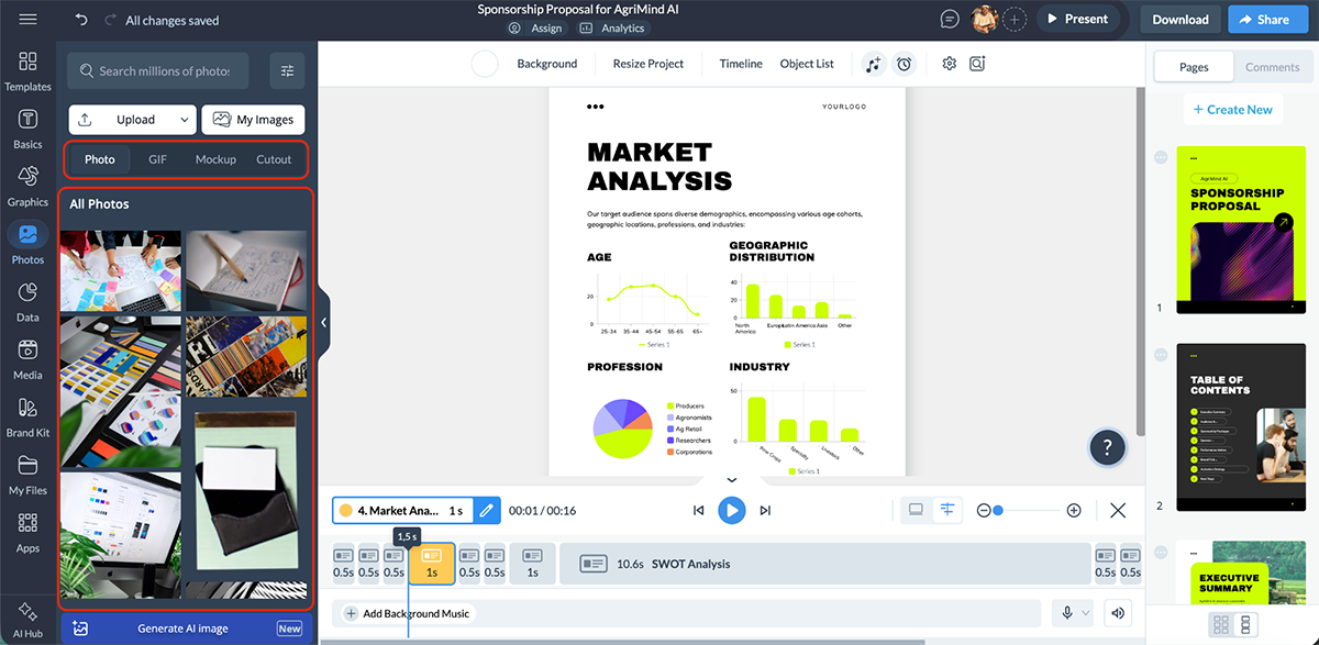 Real-Life Sponsorship Package - Market analysis