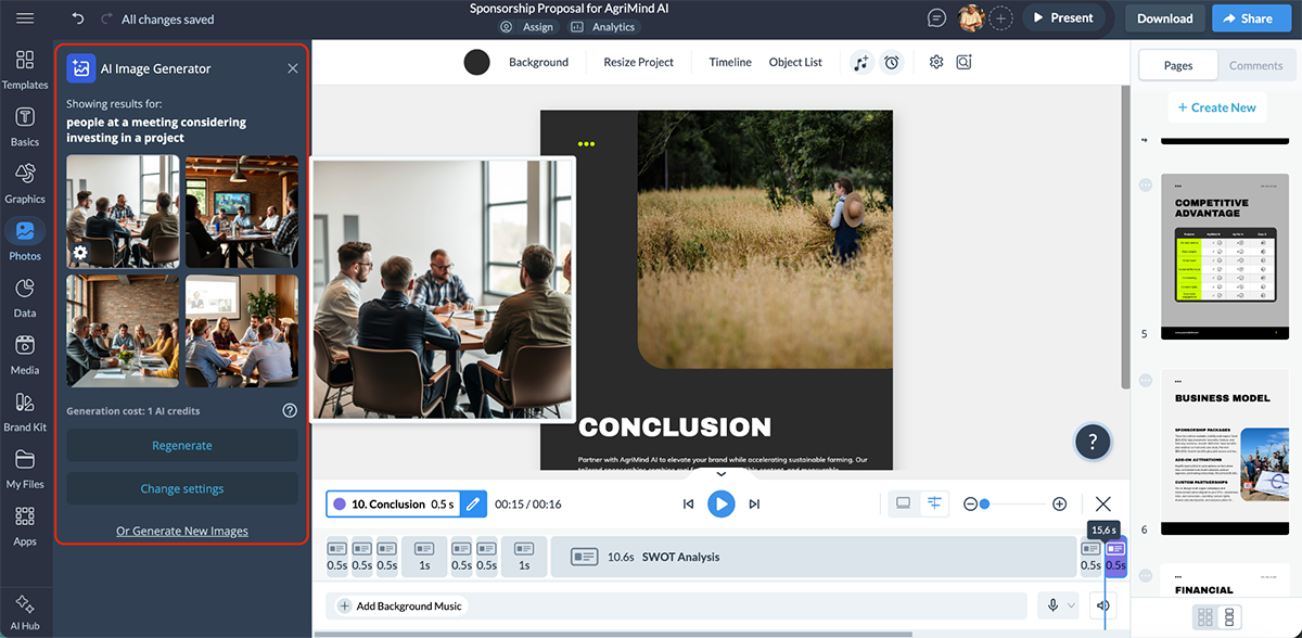 Real-Life Sponsorship Package - visme's ai image generator
