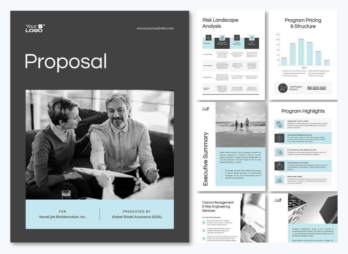 Insurance Data Visualization - commercial insurance proposal template