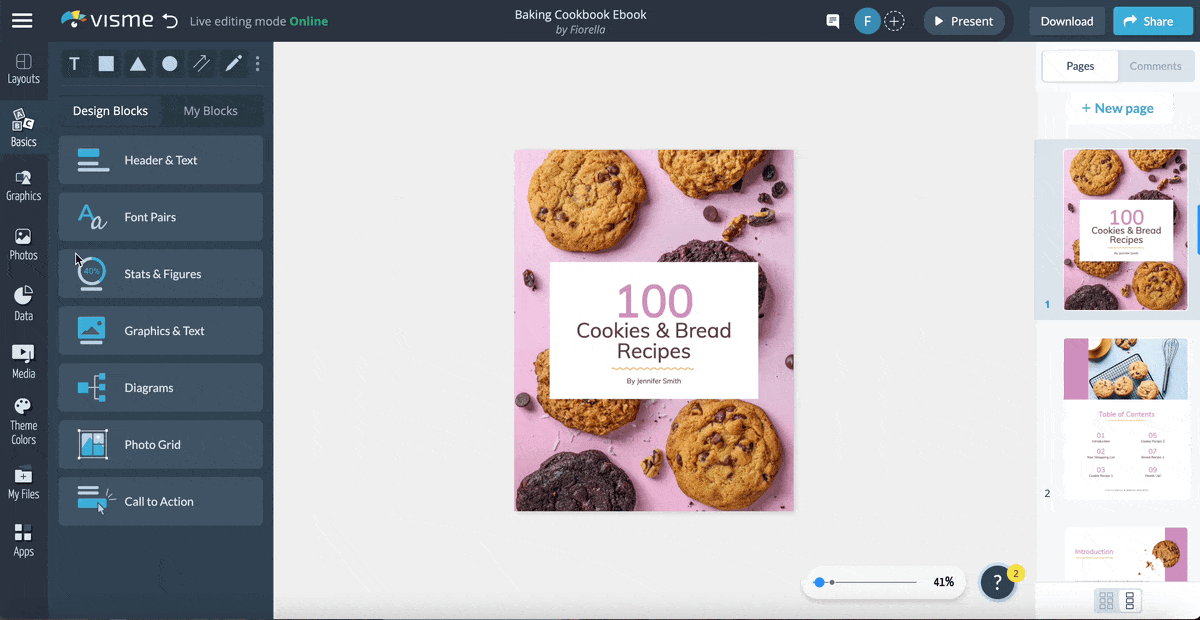 How to create an ebook - A GIF of Visme's AI image generator