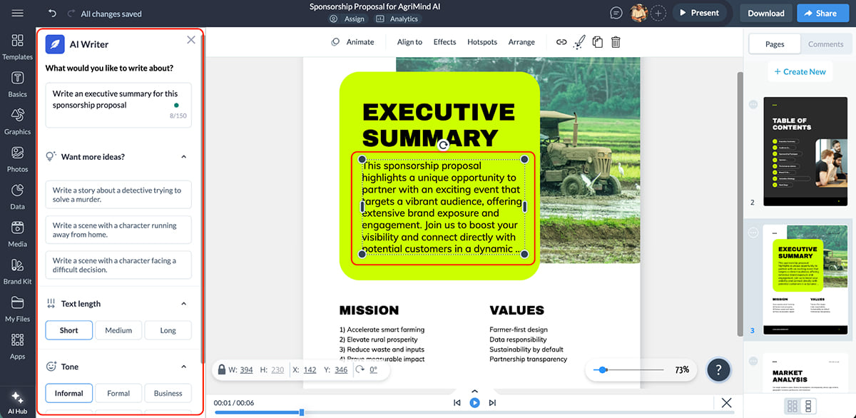 Real-Life Sponsorship Package - Executive summary