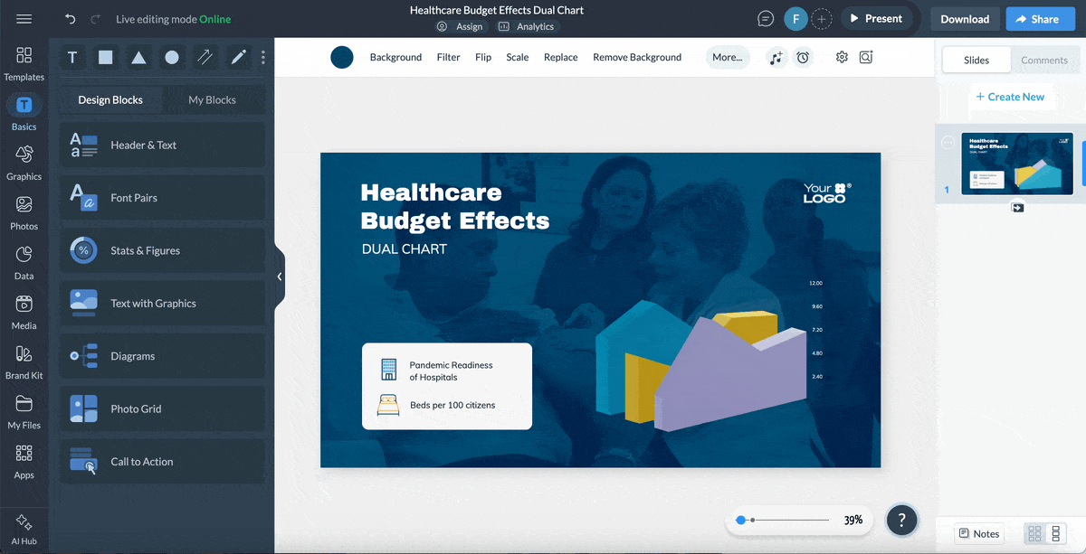 healthcare data visualization - a GIF of how the collaboration and workflow tools work