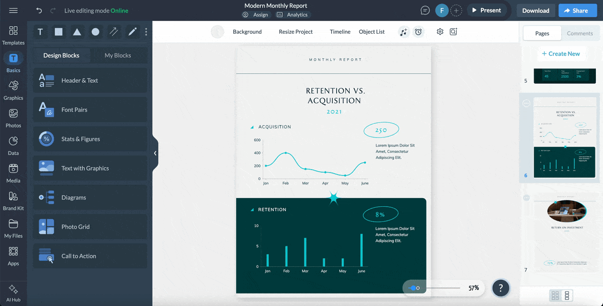 How to Write an Effective Monthly Report - modern monthly report template