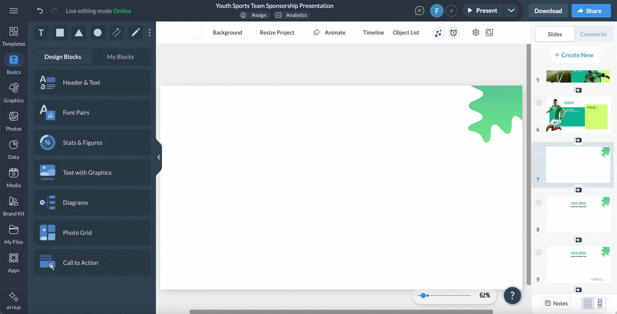 How to write an impressive sponsorship deck - Visme's ai image generator