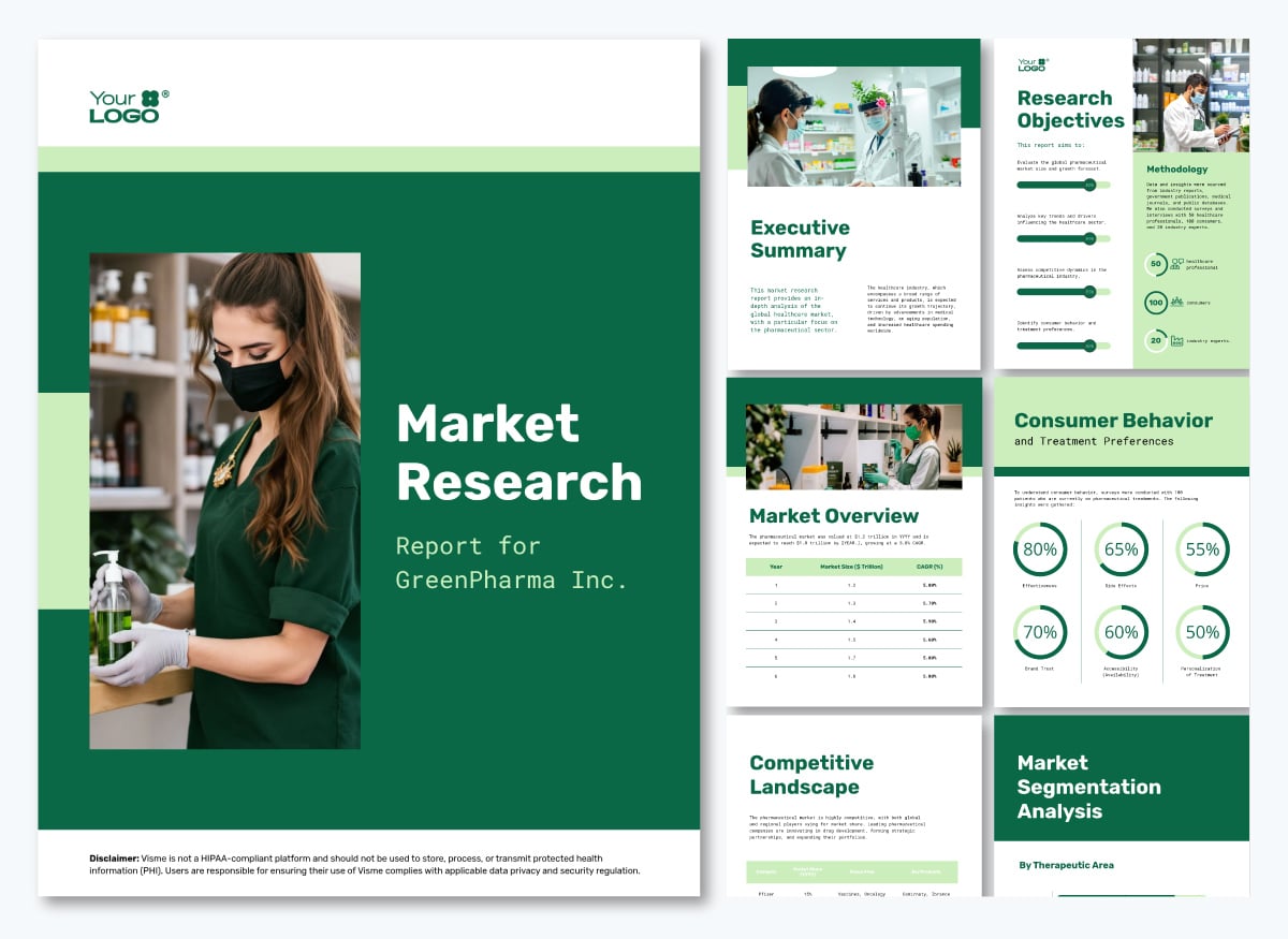 healthcare data visualization -market research report template
