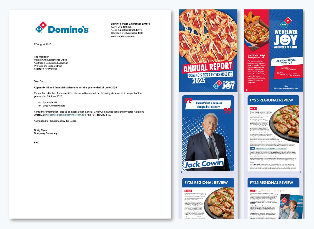 15 Annual Report Design Templates & examples 2026 - dominos annual report