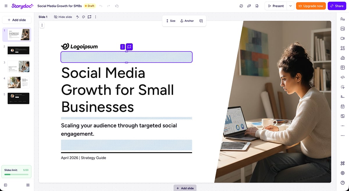 10 Best AI Presentation Makers of 2026 [with Output Examples] - social media growth for small business