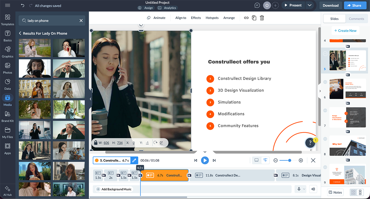 Sales Pitch Presentation - Add interactivity