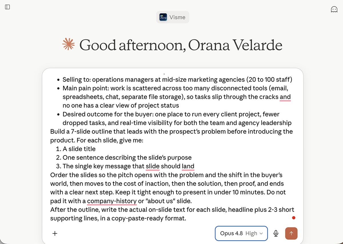 Sales Pitch Presentation - Draft your outline with AI