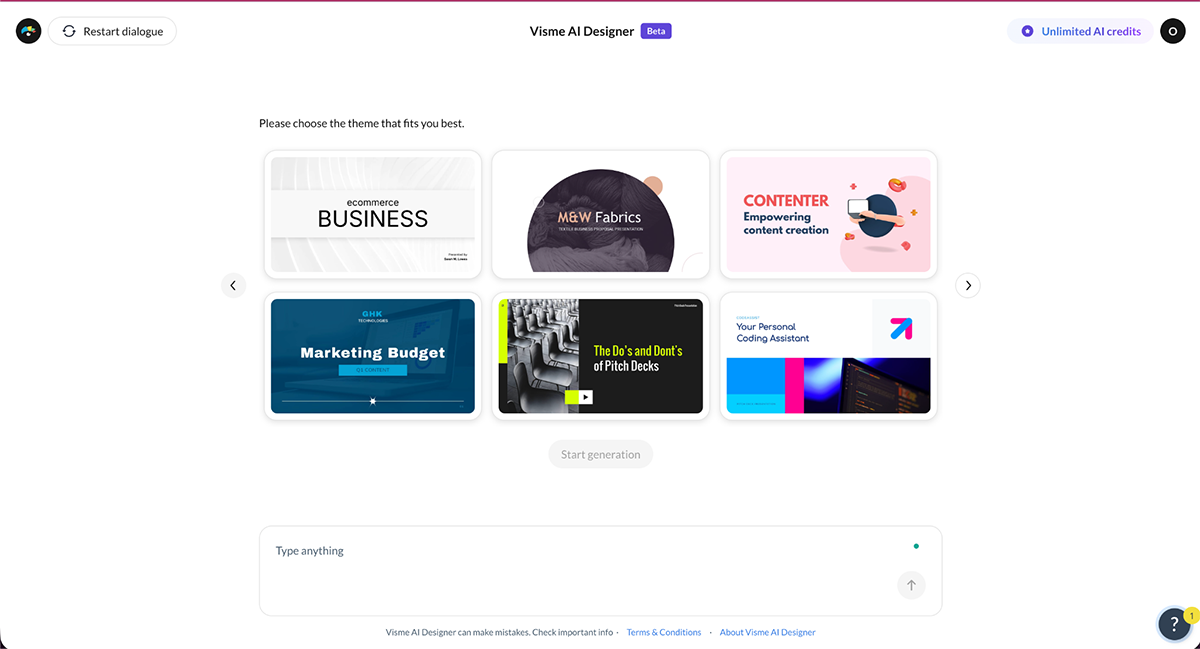 Sales Pitch Presentation - Generate the deck in visme