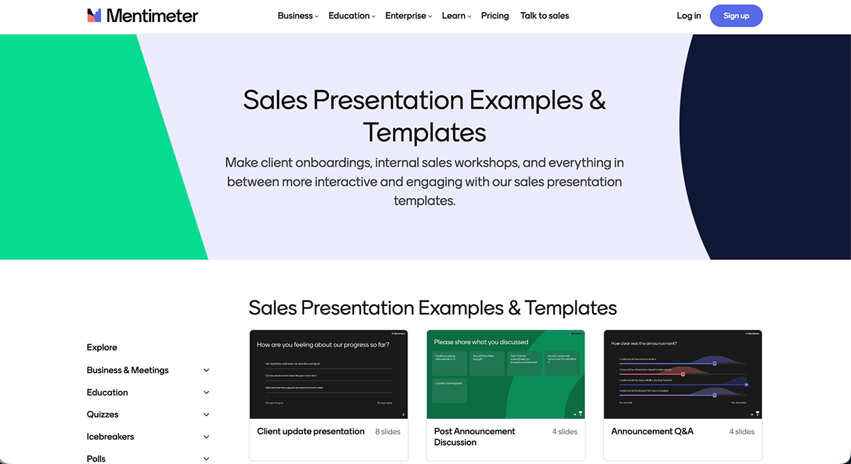 Interactive Sales Presentation Software - Sales presentation examples & templates