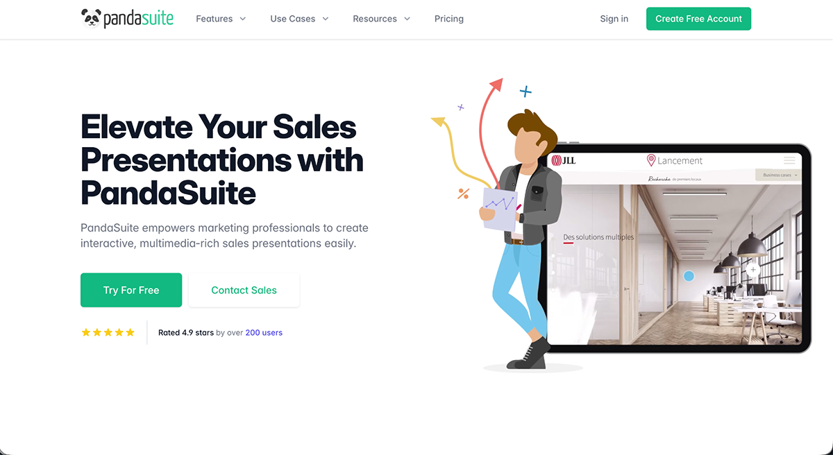 Interactive Sales Presentation Software - elevate your sales presentations with pandasuite