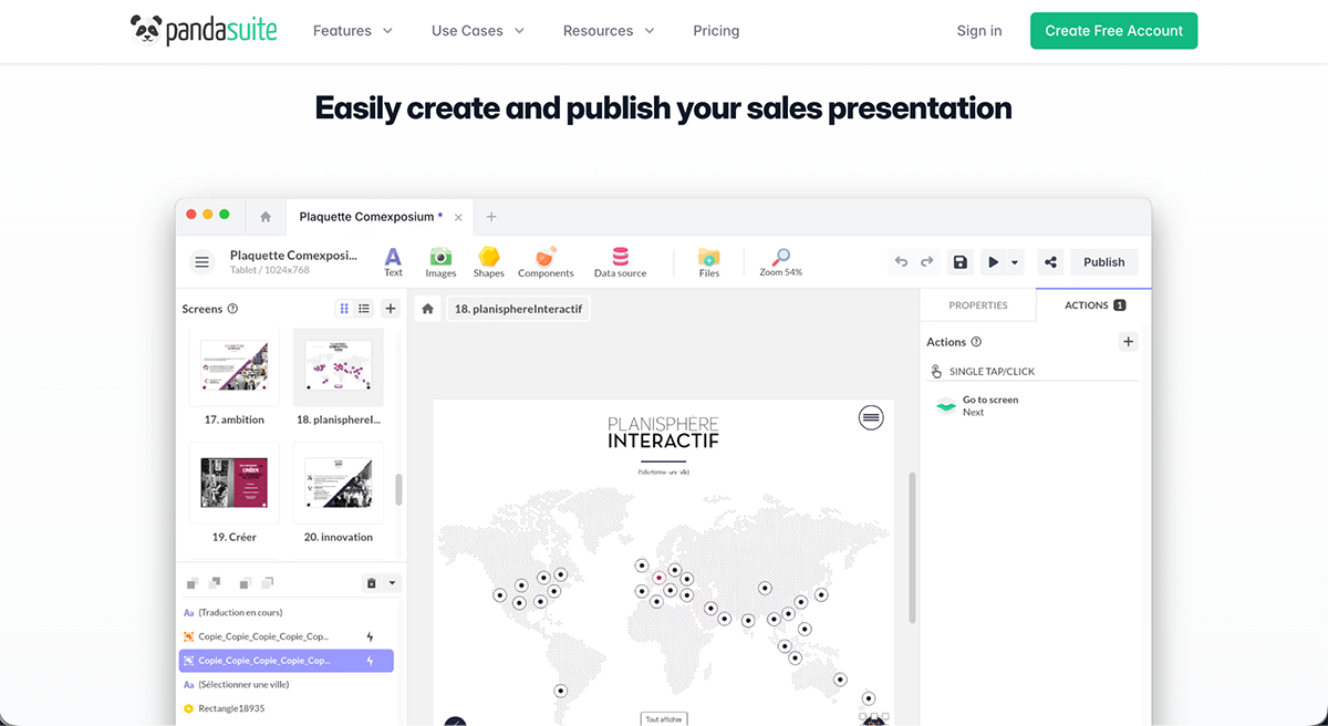 Interactive Sales Presentation Software - easily create and publish your sales presentation