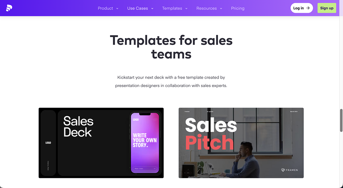 Interactive Sales Presentation Software - Pitch ; templates for sales teams