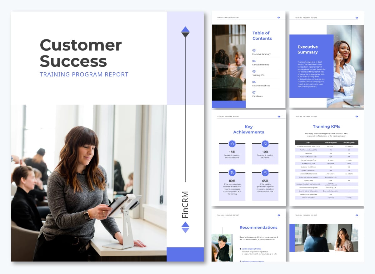 Customer Success Training Report Template