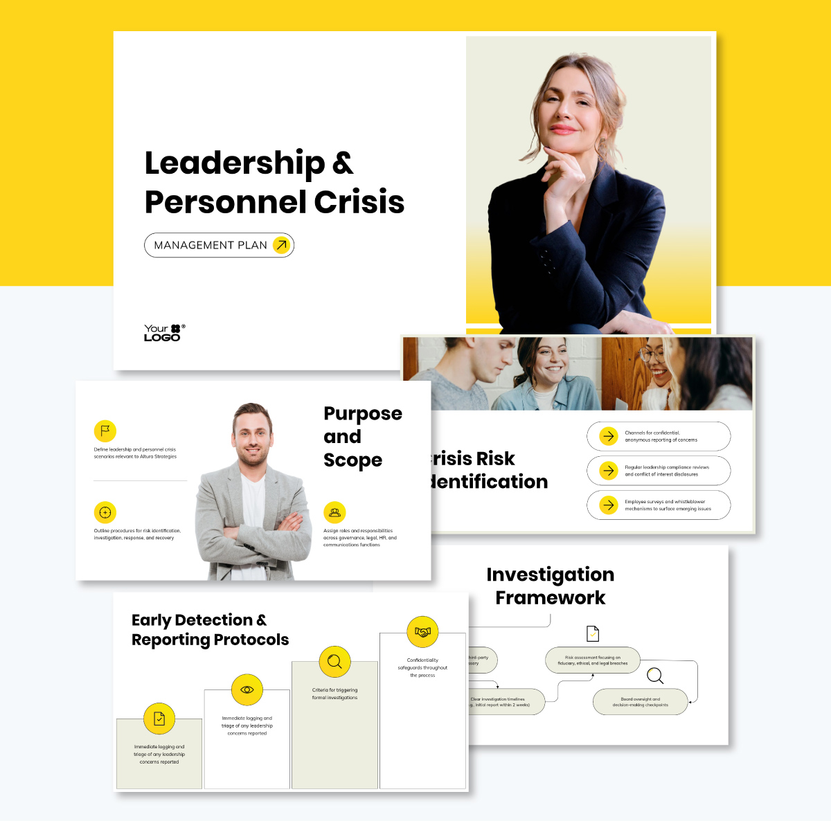 Leadership Personnel Crisis Management Plan Presentation Template