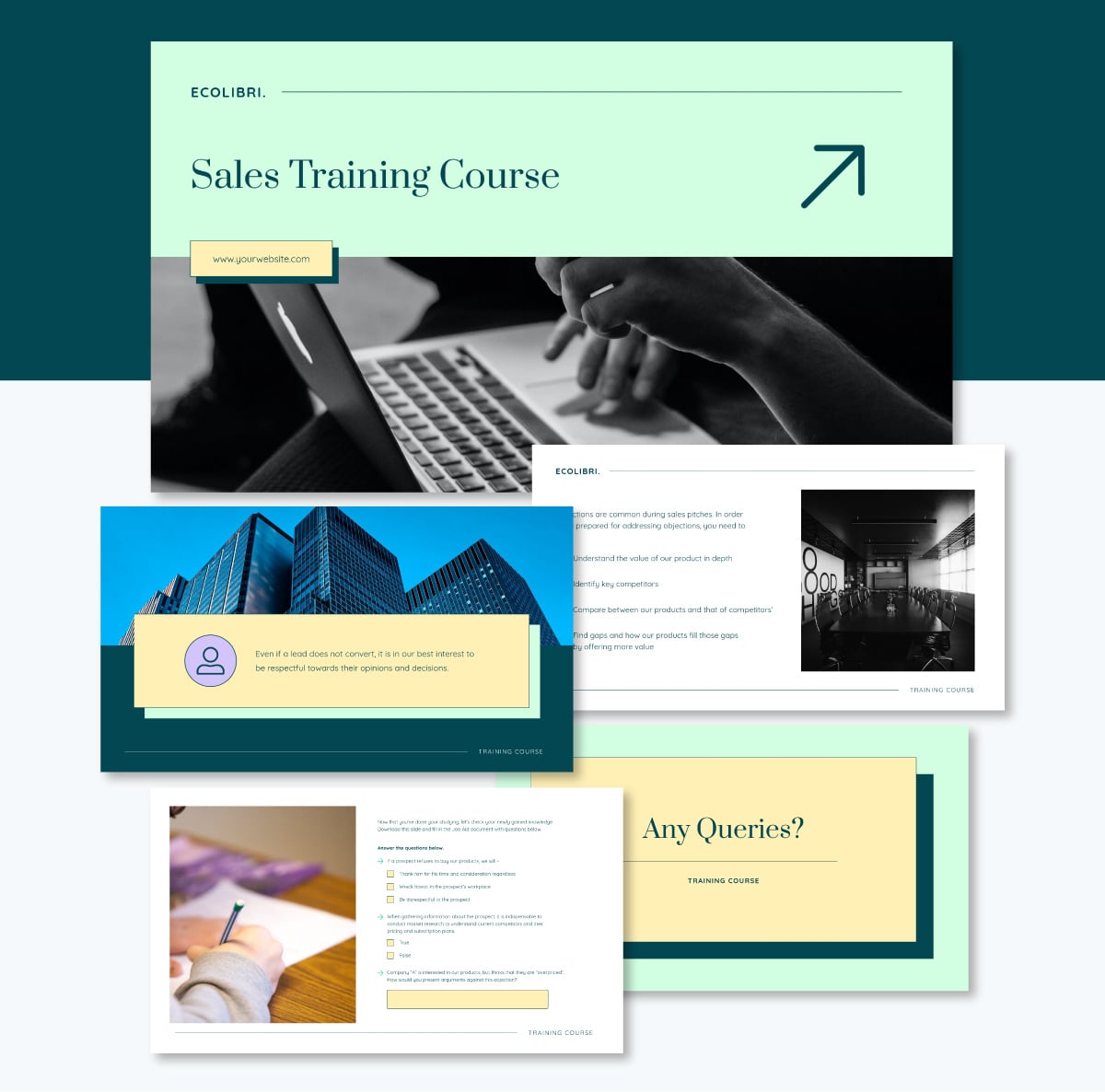 Sales training course template