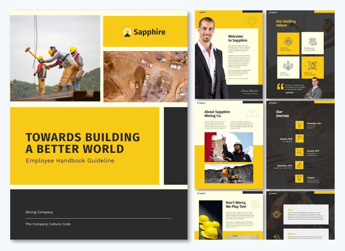 employee onboarding training - employee handbook template