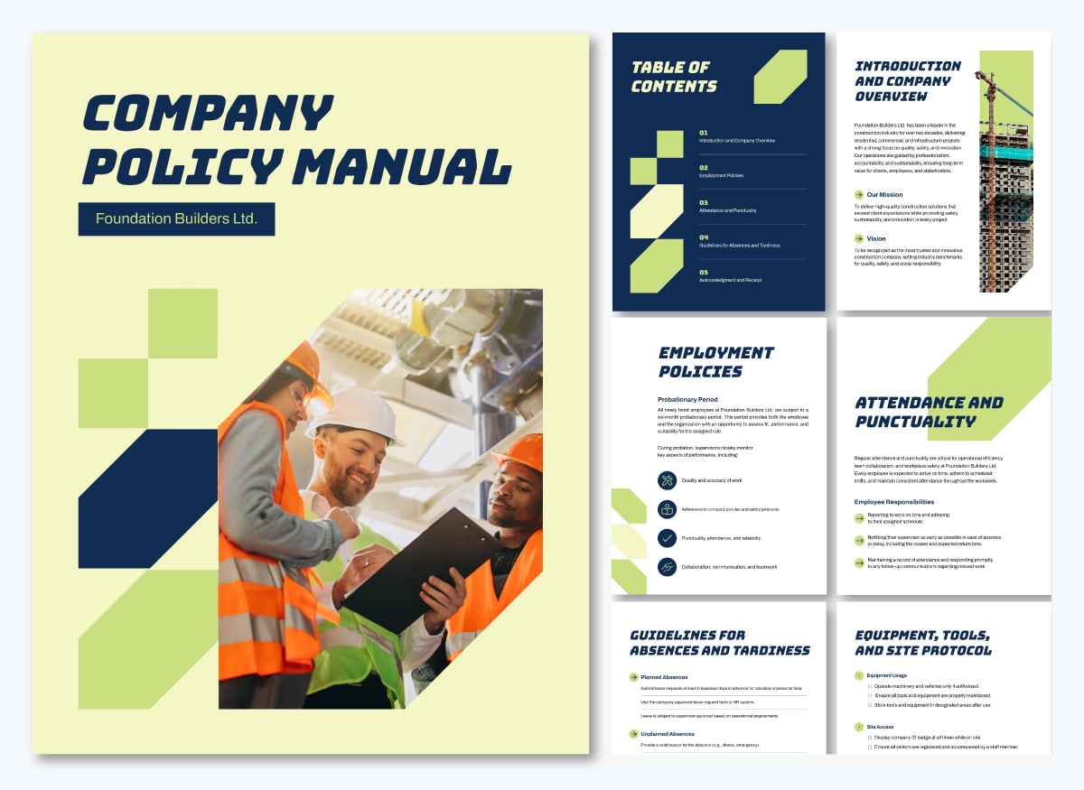 employee onboarding training - company policy manual 