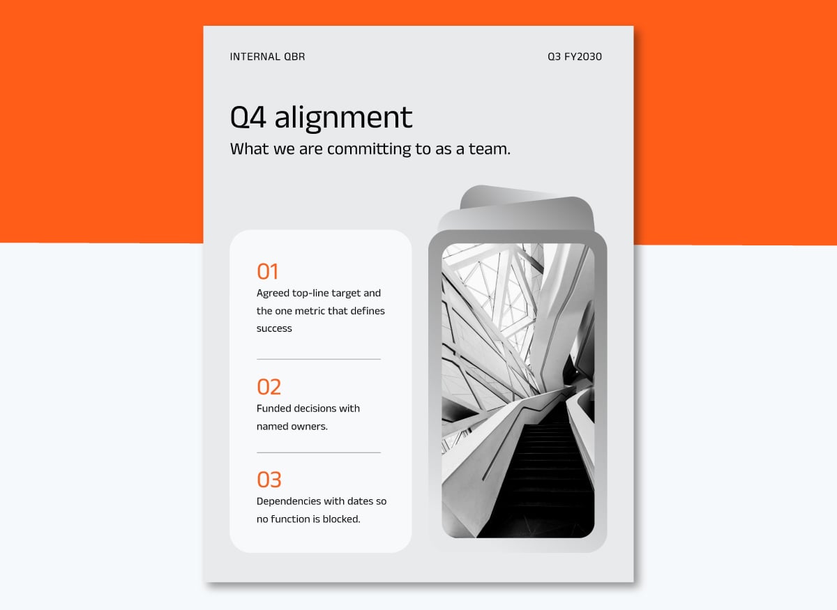 Internal QBR template - Next-Quarter Goals and Roadmap