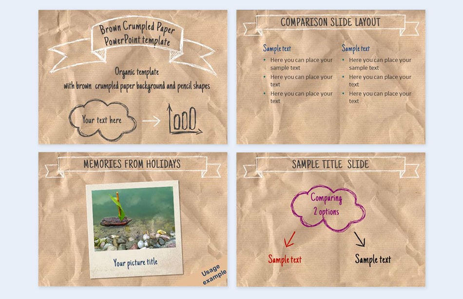 Use-a-scrunched-paper creative presentation ideas