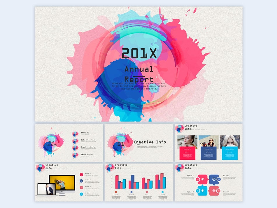 ink splatters 2 creative presentation ideas