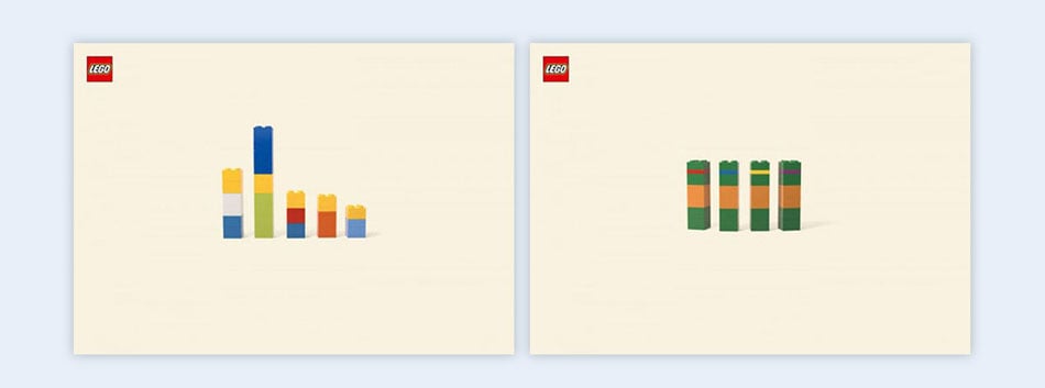 lego bricks creative presentation ideas